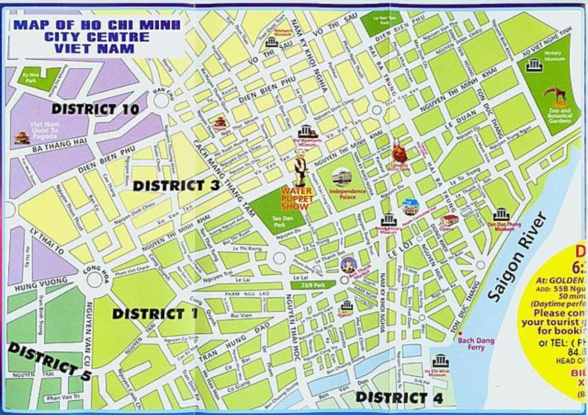 Karta över ho chi minh city center