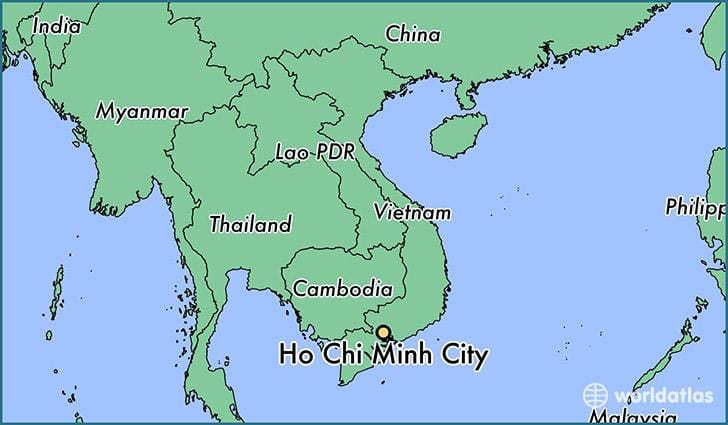Karta över ho chi minh-staden i världen