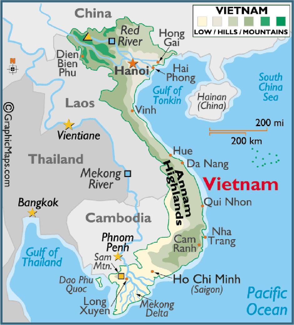 Karta över saigon på