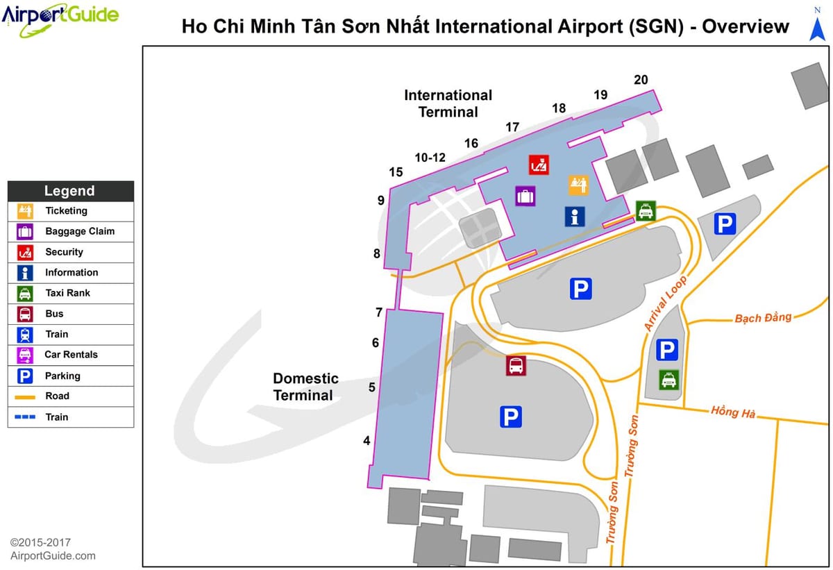 tan son nhat internationell flygplats karta